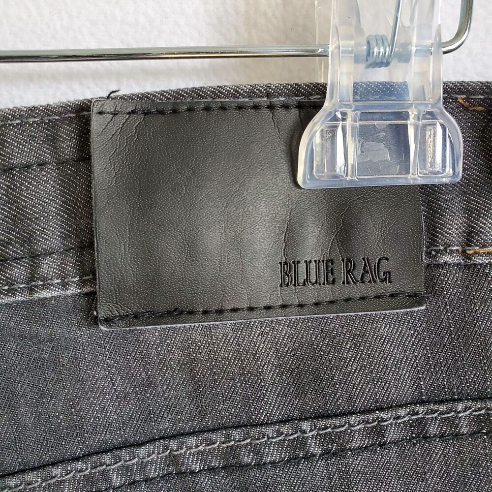 Blue Rag Jeans Mens Size 36 Charcoal Black Denim Distressed Streetwear Casual - Picture 16 of 16